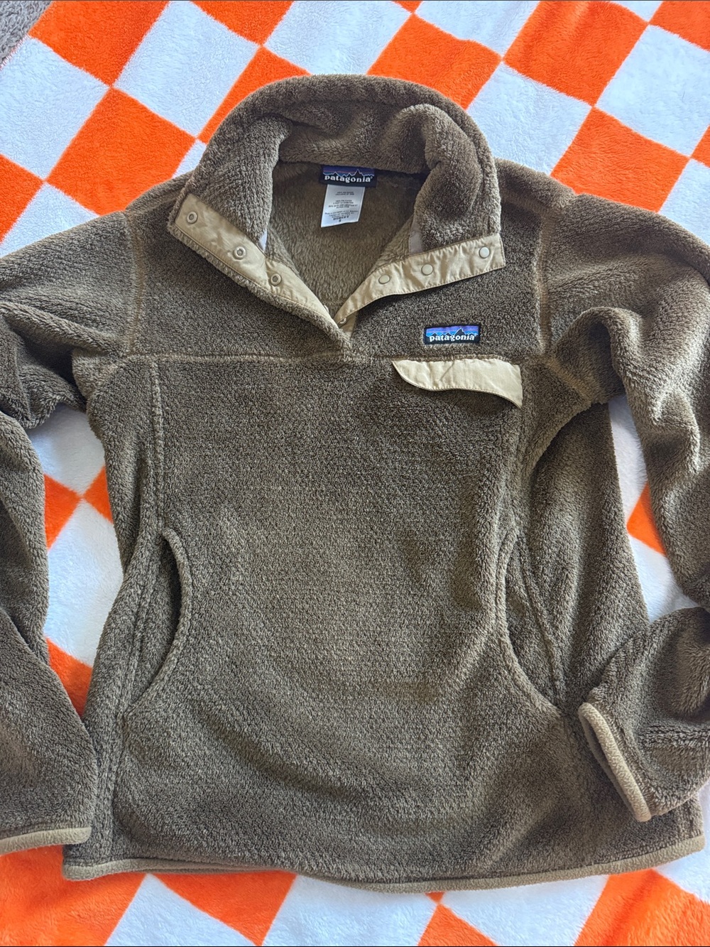 Patagonia Olive Brown Synchilla Snap-T Pullover Fleece